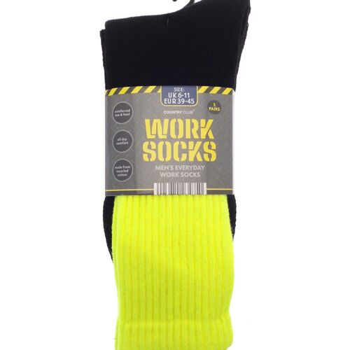 Men’s 3-pack work socks (recycled cotton) Thumbnail
