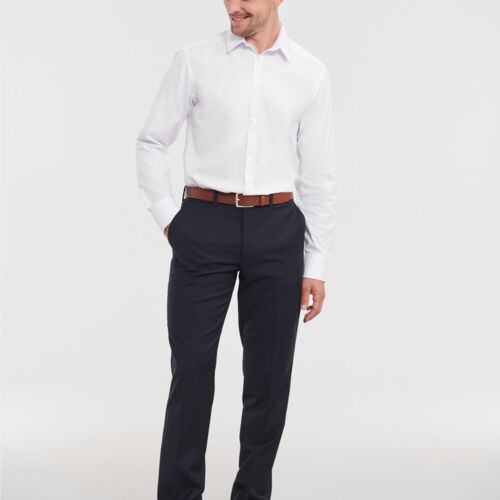 Men's Long Sleeve Tailored Herringbone Shirt Thumbnail