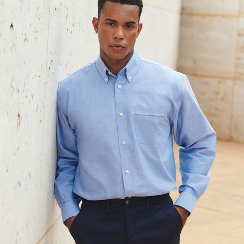 Henbury Long Sleeve Classic Oxford Shirt Thumbnail
