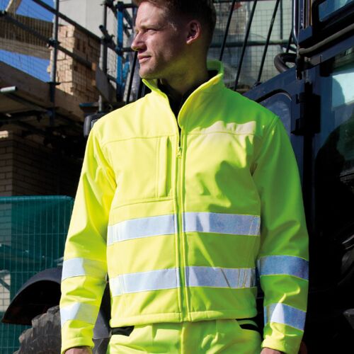 Result Safe-Guard Hi-Vis Soft Shell Jacket Thumbnail