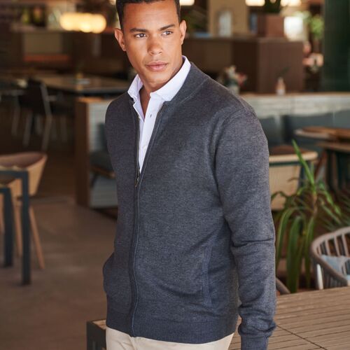 Henbury Unisex Zip Through Cardigan Thumbnail