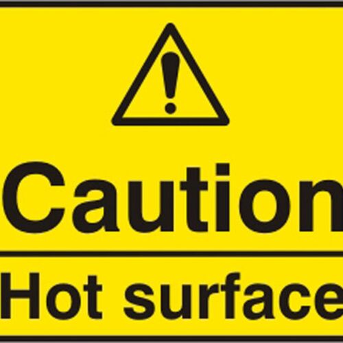 CAUTION HOT SURFACE SAV (PK5) 75MM X 50MM Thumbnail