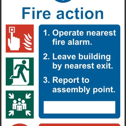 FIRE ACTION PROCEDURE SAV(PK5) 200MM X 300MM Thumbnail