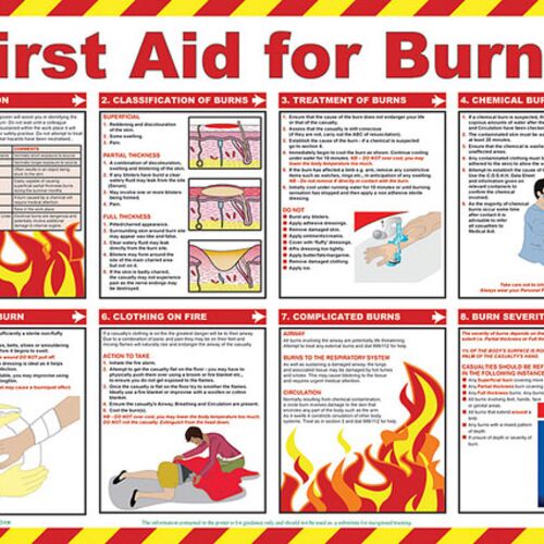 FIRST AID FOR BURNS POSTER  Thumbnail