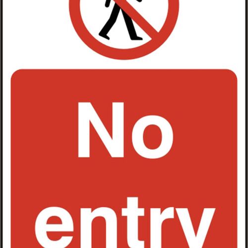 NO ENTRY SAV  (PK5) 200MM X 300MM Thumbnail