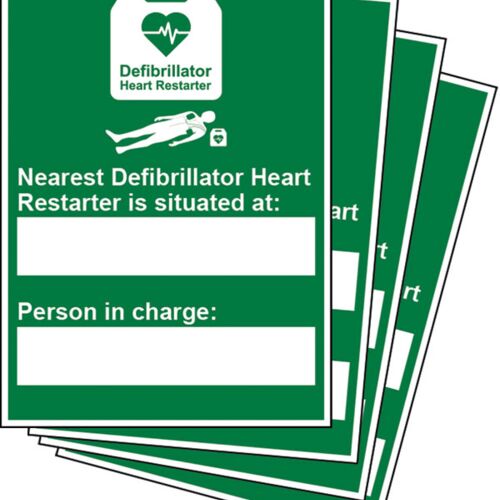 NEAREST AUTOMATED DEFIBRILLATOR SIGN Thumbnail
