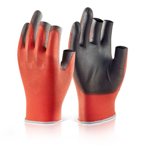 PU COATED 3 FINGERLESS GLOVE Pk10 Thumbnail