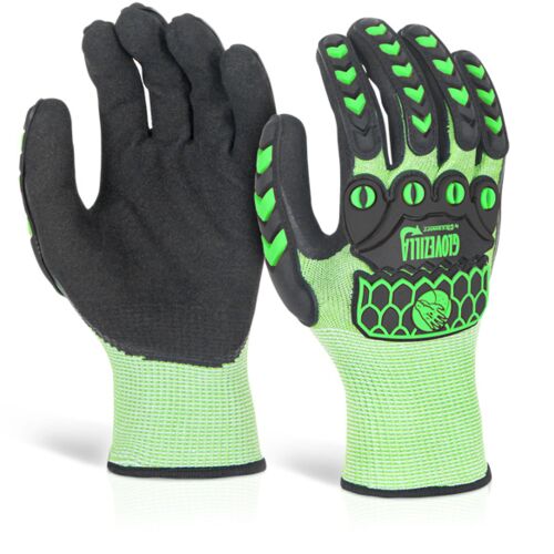 GLOVEZILLA NITRILE PALM COATED HI-VIS GLOVE Thumbnail