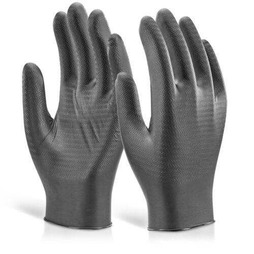 NITRILE DISPOSABLE GRIPPER GLOVE POWDER FREE Pk1000 Thumbnail