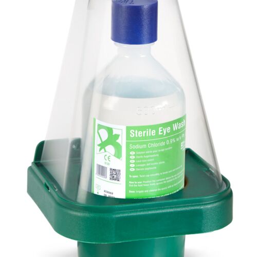 CLICK MEDICAL SINGLE EYEWASH STAND WITH 1 x 500ml Each Thumbnail