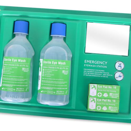 CLICK MEDICAL EYEWASH STATION C/W 2x500ml Each Thumbnail