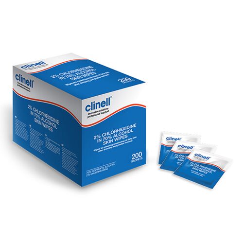 SKIN PREP WIPE - ALCOHOL 70% CHLORHEXIDINE 2% PK 200 Thumbnail