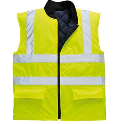 S469 - Hi-Vis Reversible Bodywarmer FLB and Name Underneath Thumbnail