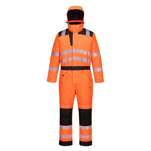 Portwest - PW352 Orange/Black PW3 Hi-Vis Winter Coverall Thumbnail