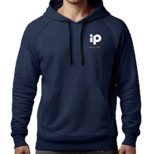 CR02 v2.0-Basic Apollo Soft Touch Hoodie, Oxford Navy With Front and Rear Logos Thumbnail